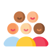 Icon of 5 different people's heads